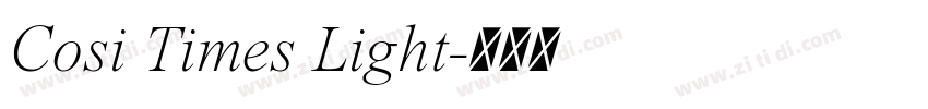 Cosi Times Light字体转换
